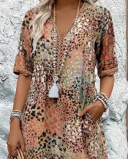 Vibrant midi dress
