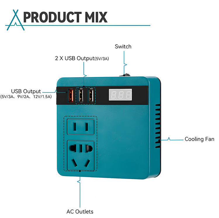 🧰️Smart Wechselrichter mit Lithium-Batterie