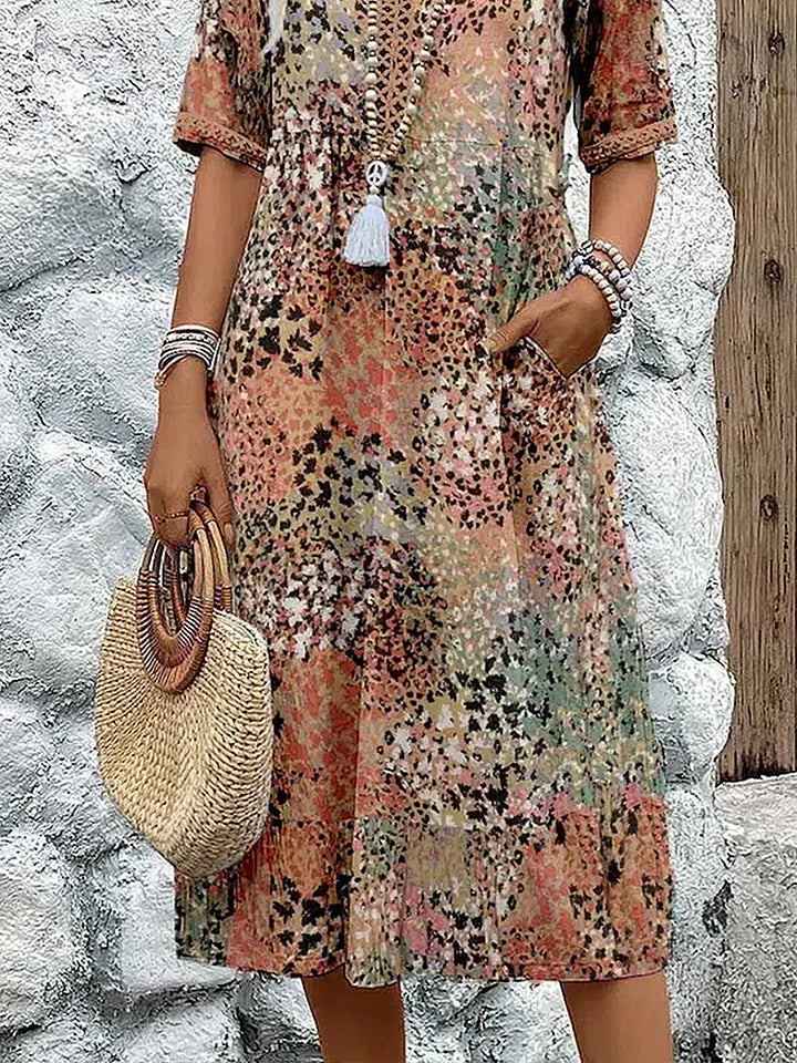Vibrant midi dress