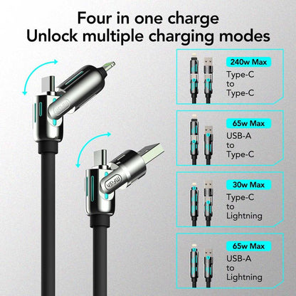 🔥 Buy 1 Get 1 Free🔥 4-in-1 Multi 240W Fast Charging Cable