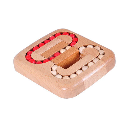 Drehende magische Bohne Fingertip Spielzeug Holz Puzzles für Erwachsene Kinder IQ Spiele