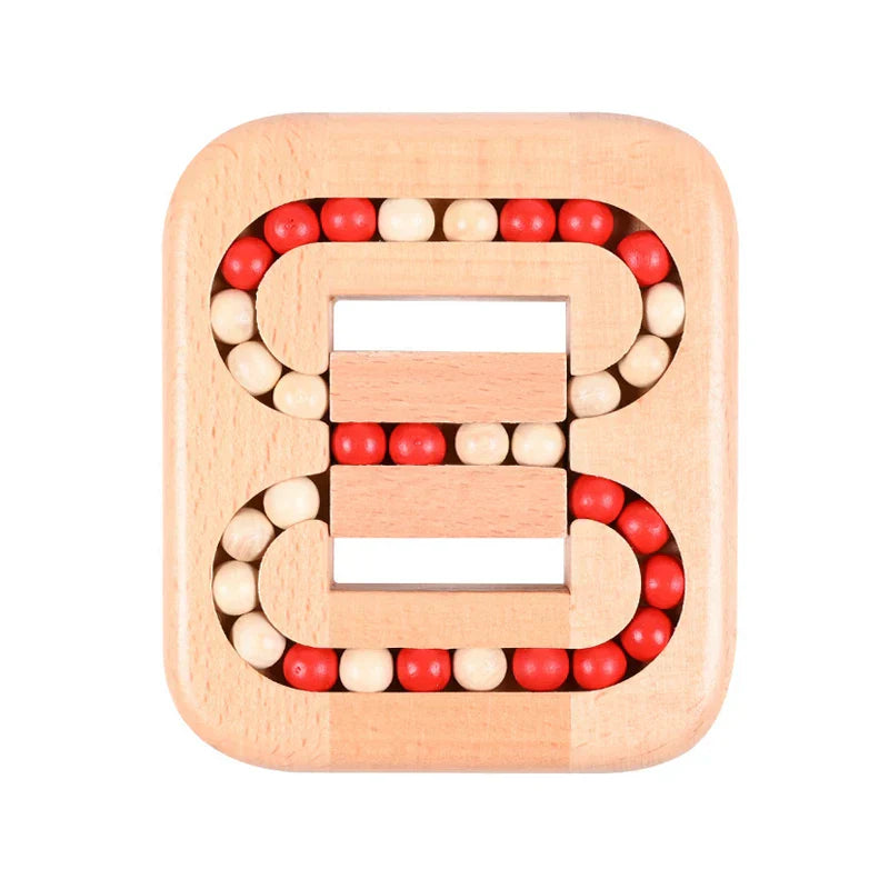 Drehende magische Bohne Fingertip Spielzeug Holz Puzzles für Erwachsene Kinder IQ Spiele