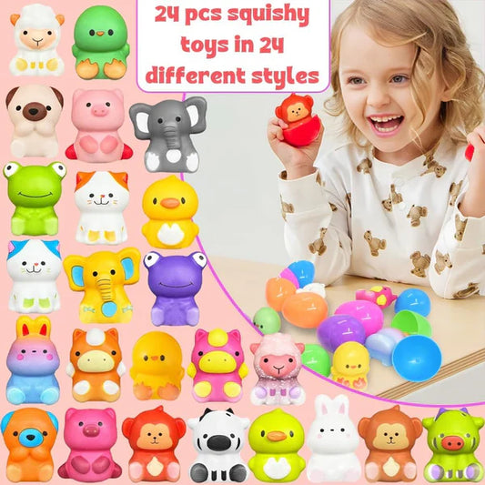 🔥Easter Promotion 49% OFF🔥24 PCS Easter Eggs Prefilled Slow Rising Squishy Toys🛩️Free Shipping