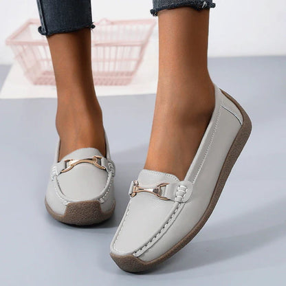 Flat, Fashionable, Comfortable, Breathable, Casual Leather Loafers