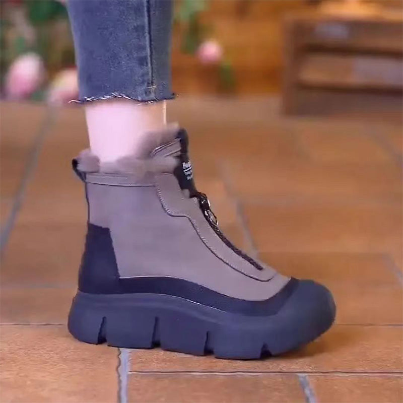 ✨Herbst-Winter-Serie✨Wasserdichte, warme Schneestiefel mit Reißverschluss für Damen