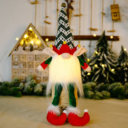 Faceless Christmas Gnome Doll Lights Hanging Ornament