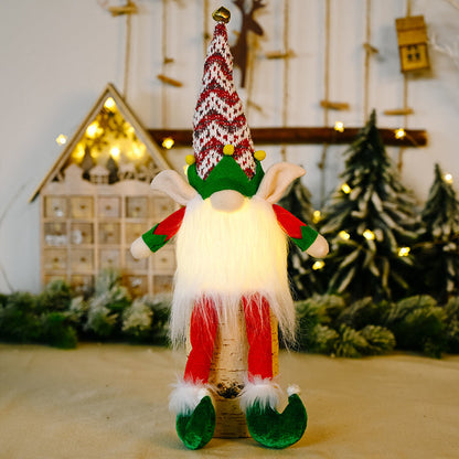 Faceless Christmas Gnome Doll Lights Hanging Ornament