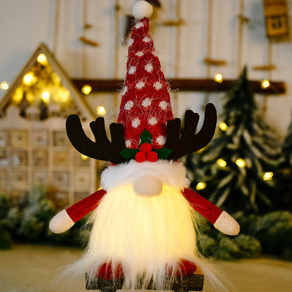 Faceless Christmas Gnome Doll Lights Hanging Ornament