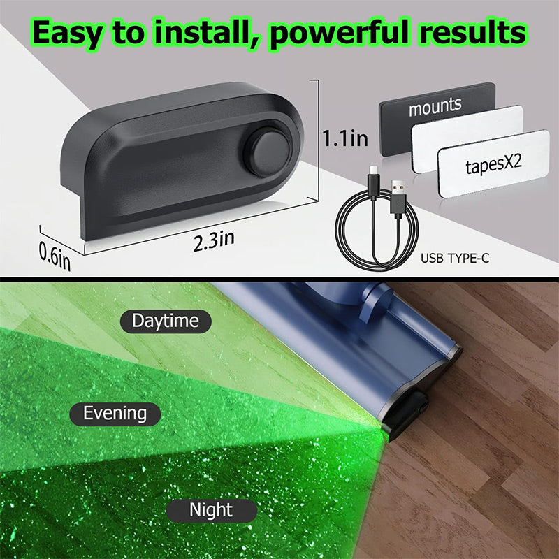 Green LED Dust Finder Light Vacuums  Attachment