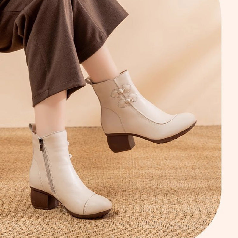 Women's Retro Chunky Heel Ankle Boots