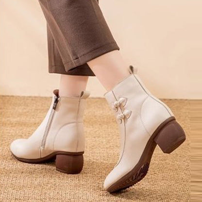 Women's Retro Chunky Heel Ankle Boots