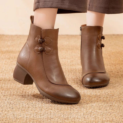 Women's Retro Chunky Heel Ankle Boots