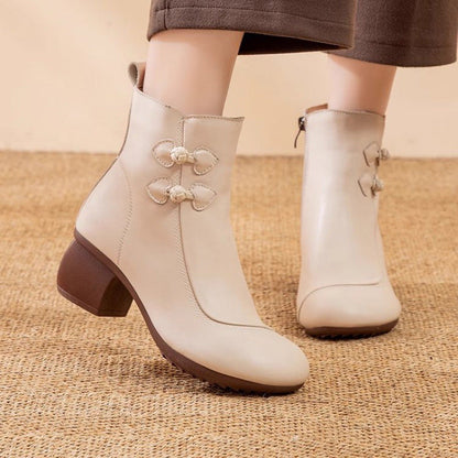 Women's Retro Chunky Heel Ankle Boots