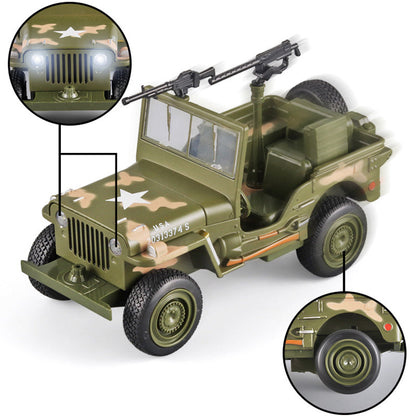 Off-Road Military Vehicle Diecast Model with Light & Music