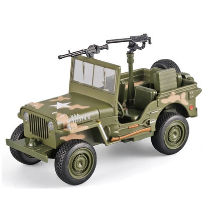 Off-Road Military Vehicle Diecast Model with Light & Music