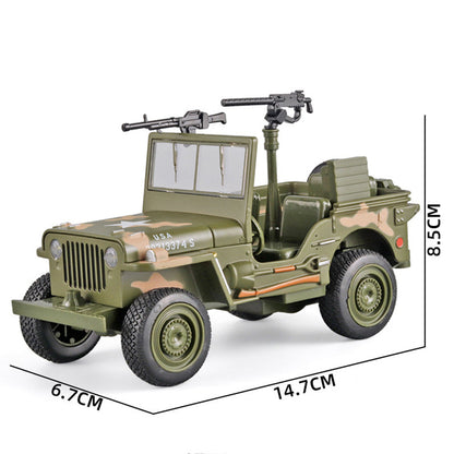 Off-Road Military Vehicle Diecast Model with Light & Music