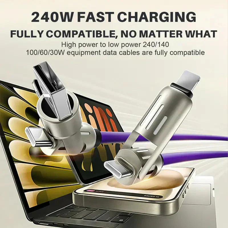 🔥 Buy 1 Get 1 Free🔥 4-in-1 Multi 240W Fast Charging Cable