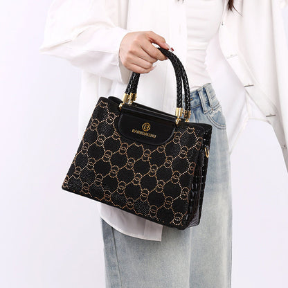 Women’s Luxury 3-Compartment Handbag with Shoulder Strap