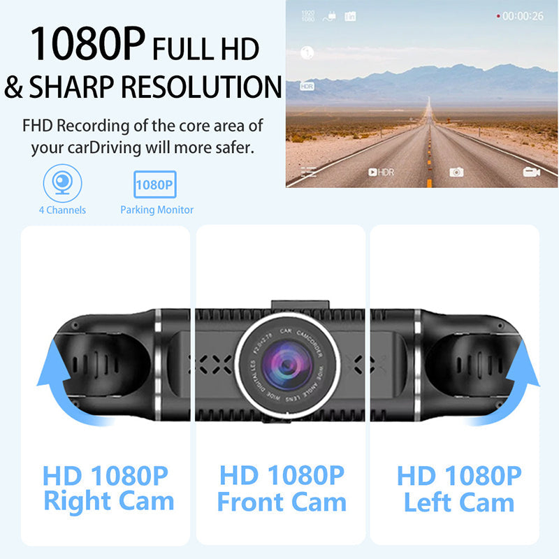 ✨ Driving Security ✨4-Channel 1080P Car Recorder