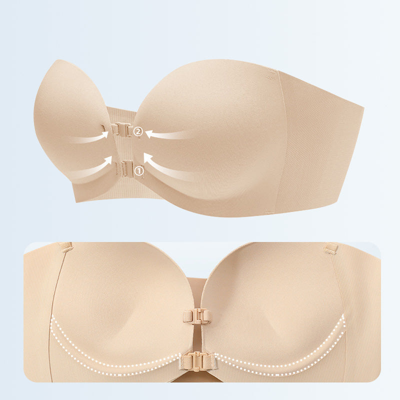 Removable Straps Wire-Free Gathering Bra