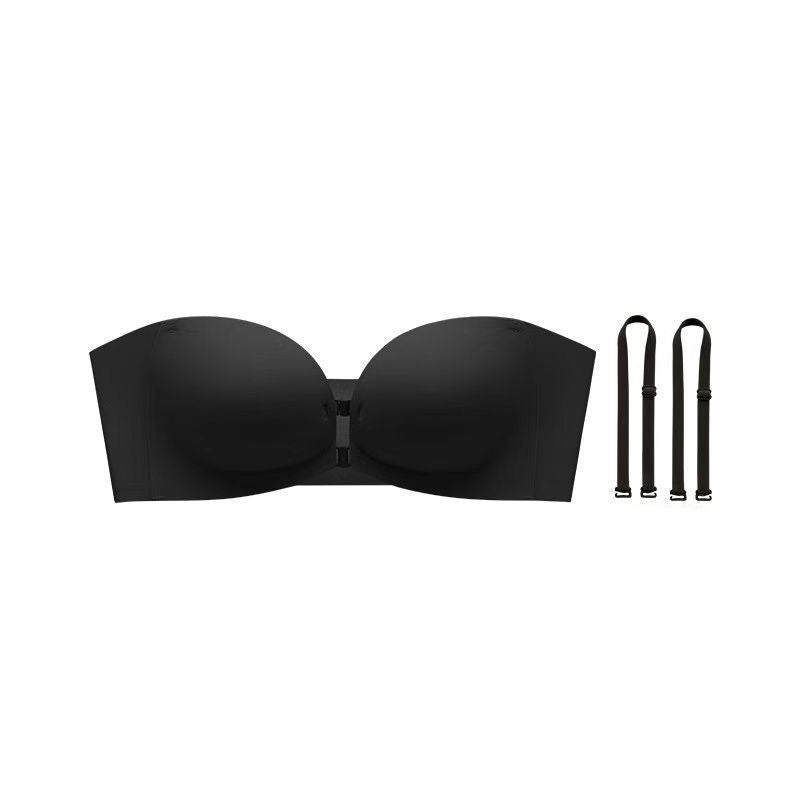 Removable Straps Wire-Free Gathering Bra