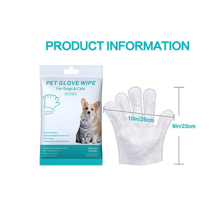 Convenient Efficient Pet Wash-Free Wipes Gloves