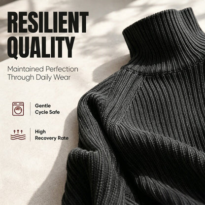 Women's Turtleneck Knit Sweater Dress