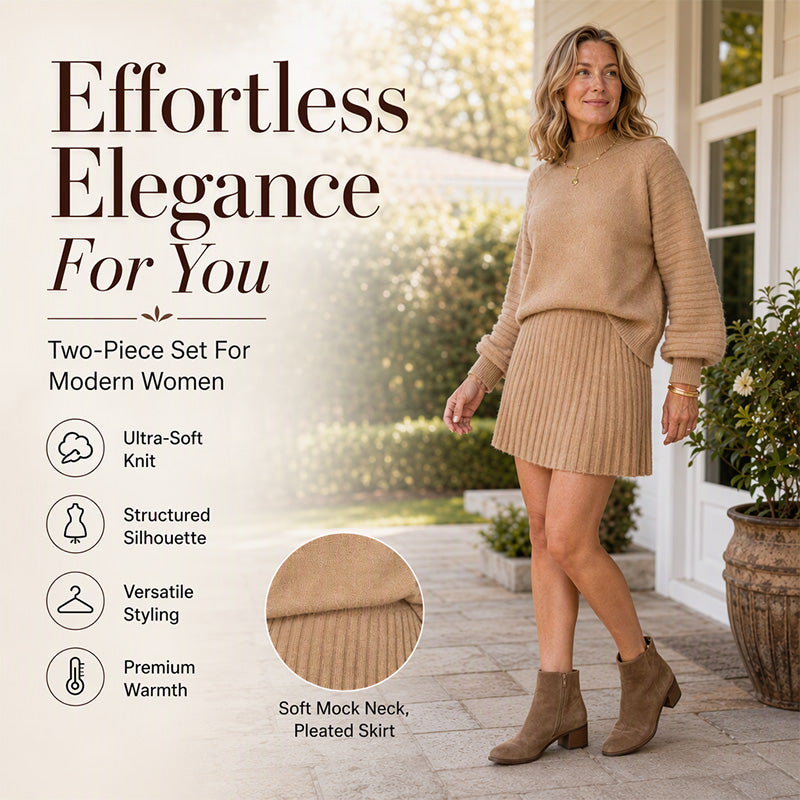 Women's Knit Sweater & Skirt 2-Piece Set