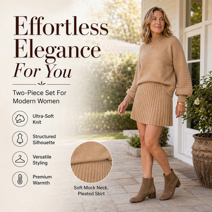 Women's Knit Sweater & Skirt 2-Piece Set