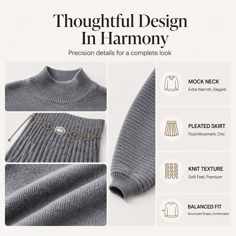 Women's Knit Sweater & Skirt 2-Piece Set