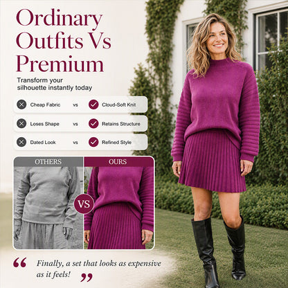 Women's Knit Sweater & Skirt 2-Piece Set