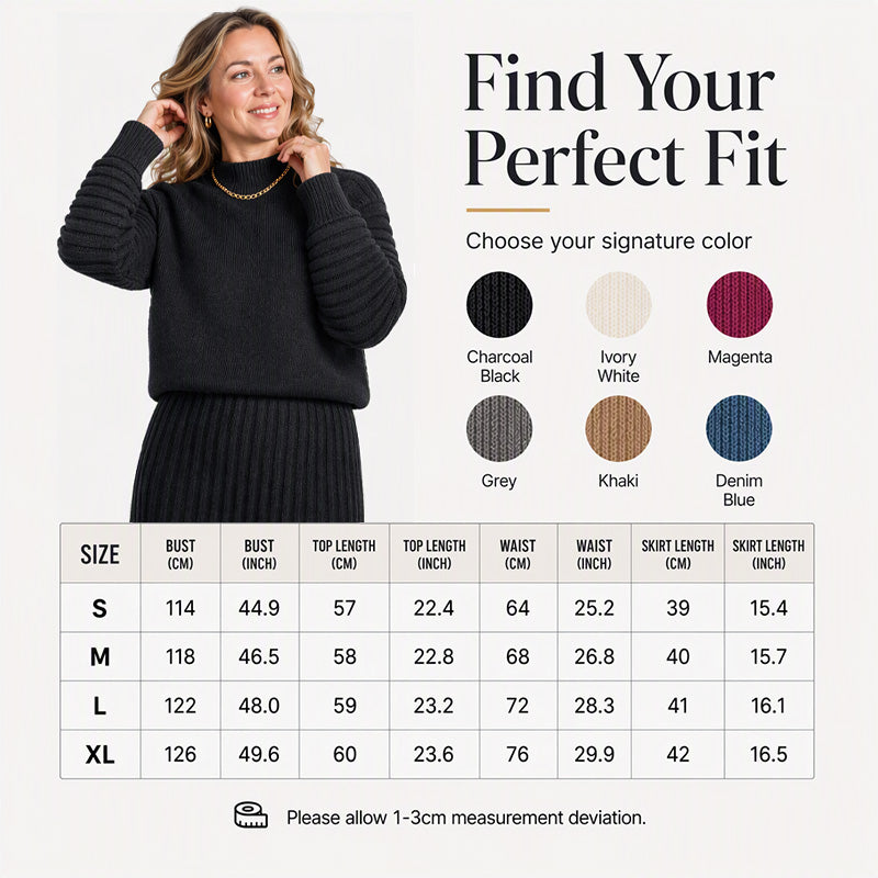 Women's Knit Sweater & Skirt 2-Piece Set