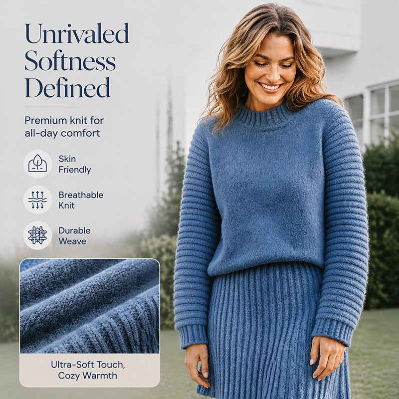 Women's Knit Sweater & Skirt 2-Piece Set