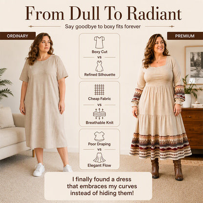 Women's Boho Square Neck Tiered Dress