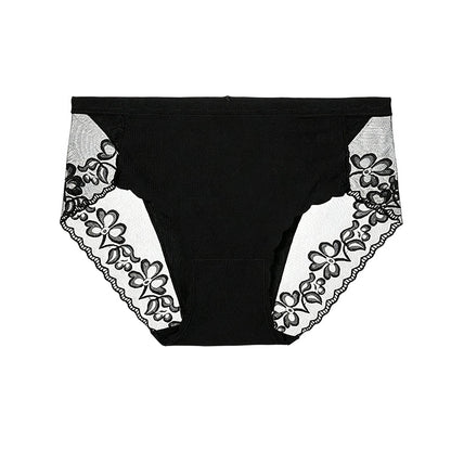 Women's High-Waist Sexy Lace Mesh Briefs